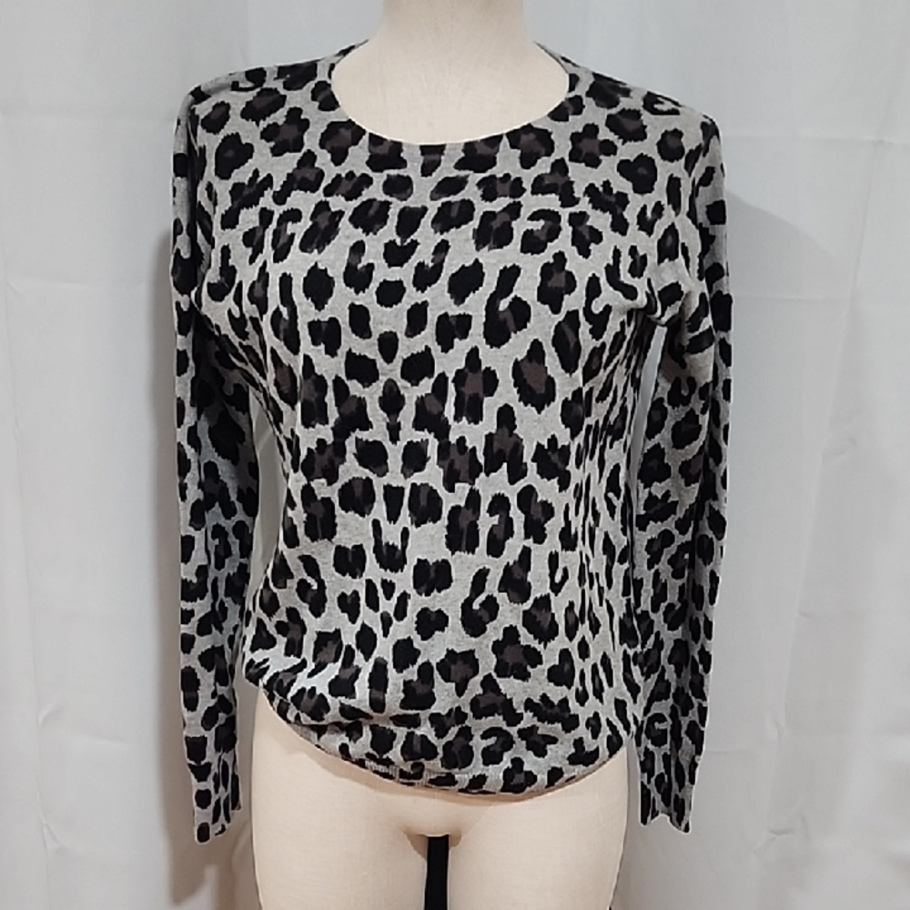 Y/Project Black and White Leopard Print Long Sleeve Top